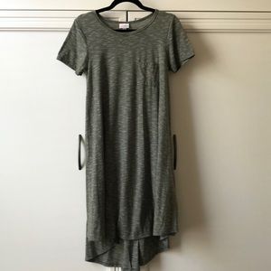 Heathered olive green XS LuLaRoe Carly.